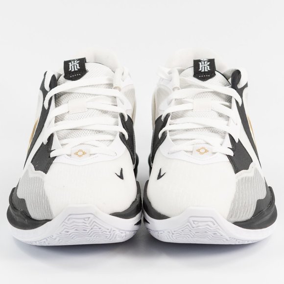 Nike Kyrie Low 5 'White Black Metallic Gold' DJ6012-101 Basketball Sneakers - Picture 6 of 13